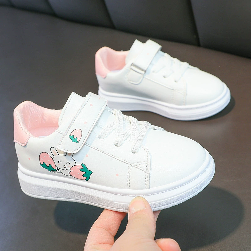 White shoes, children's cute sneakers, casual footwear, sports shoes, for teenagers