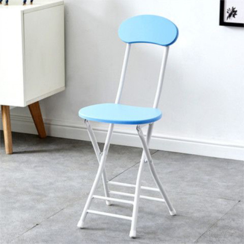 Taburete plegable silla de comedor doméstica taburete silla de respaldo silla de entrenamiento silla de dormitorio de estudiantes silla de computadora simple taburete redondo plegable