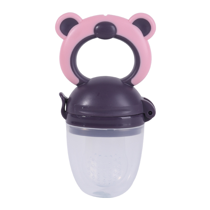 Bebé mordida le fruta y verduras le niños bolsas de malla de grado alimenticio tetas de silicona osos modelados bebés bolsas de alimentos suplementarios de frutas