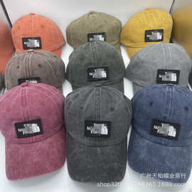 外贸夏季帽子欧美潮牌休闲鸭舌帽男水洗棒球帽遮阳防晒太阳帽