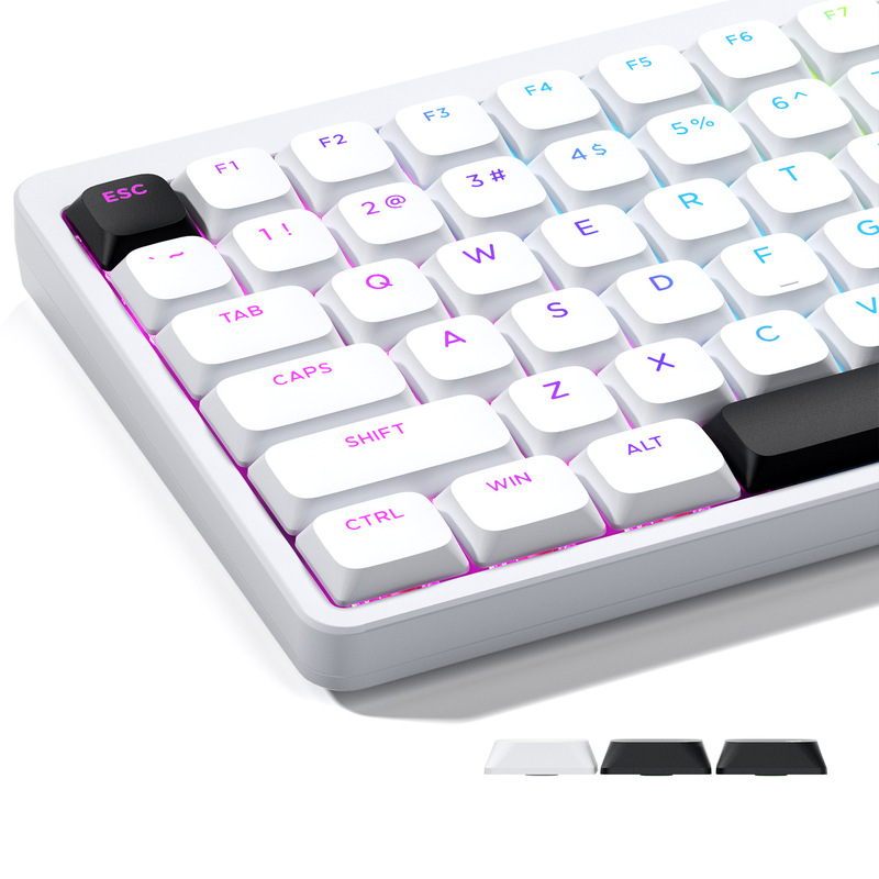 Xvx Low Shaft Height Pbt Material Engraved Translucent Characters/Transparent Keycap 127 Keys Small Full Set Cross-Border Europe Xvx Low Shaft Height Pbt Material Engraved Translucent Characters/Transparent Keycap 127 Keys Small Full Set Cross-Border Europe