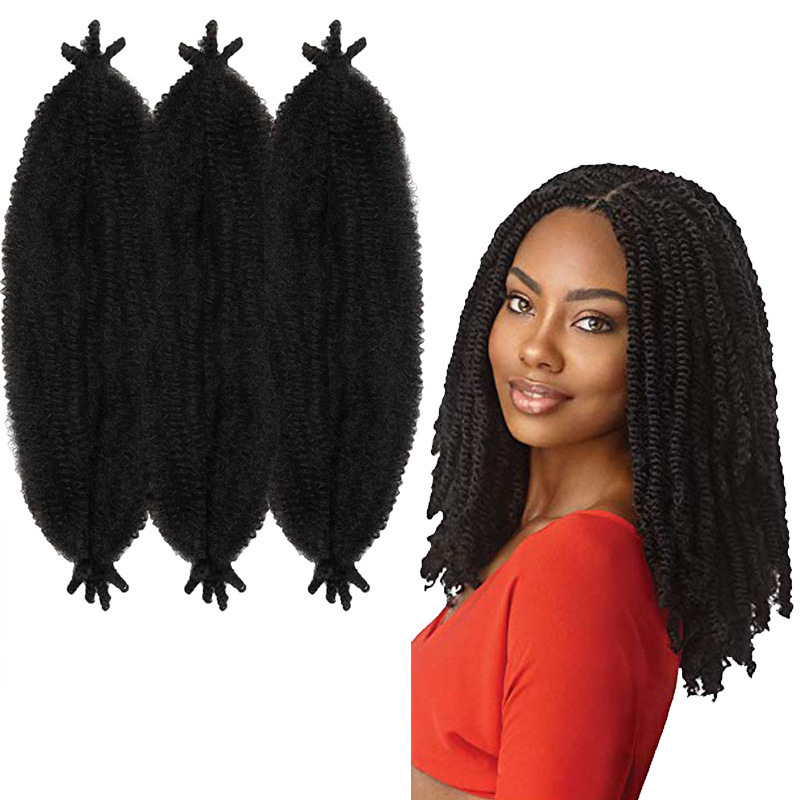 Xuchang wig manufacturer hand tear caterpillar Spring Afro kinky twist three-piece set