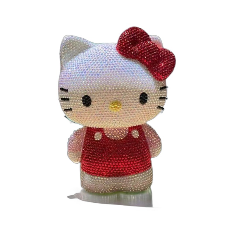 DIY 수제 스틱 다이아몬드 돼지 저금통 국경 폭발 가구 장식품 산리오 귀여운 인형 그물 빨간 막대기 다이아몬드 인형