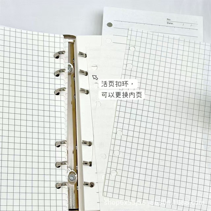 ins高颜值A6皮质活页本外壳卡册可爱少女心学生记事本手账本定制|undefined