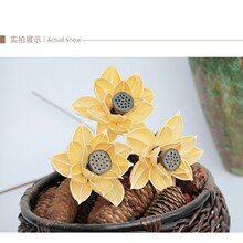 莲蓬花荷花家具摆件艺术插花手工制花永生花  拍摄道具