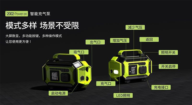Cross-Border Car Air Pump Emergency Start-Up Power Supply Large-Capacity All-In-One Device Car Inflator Dust Blower Air Pump Power Bank