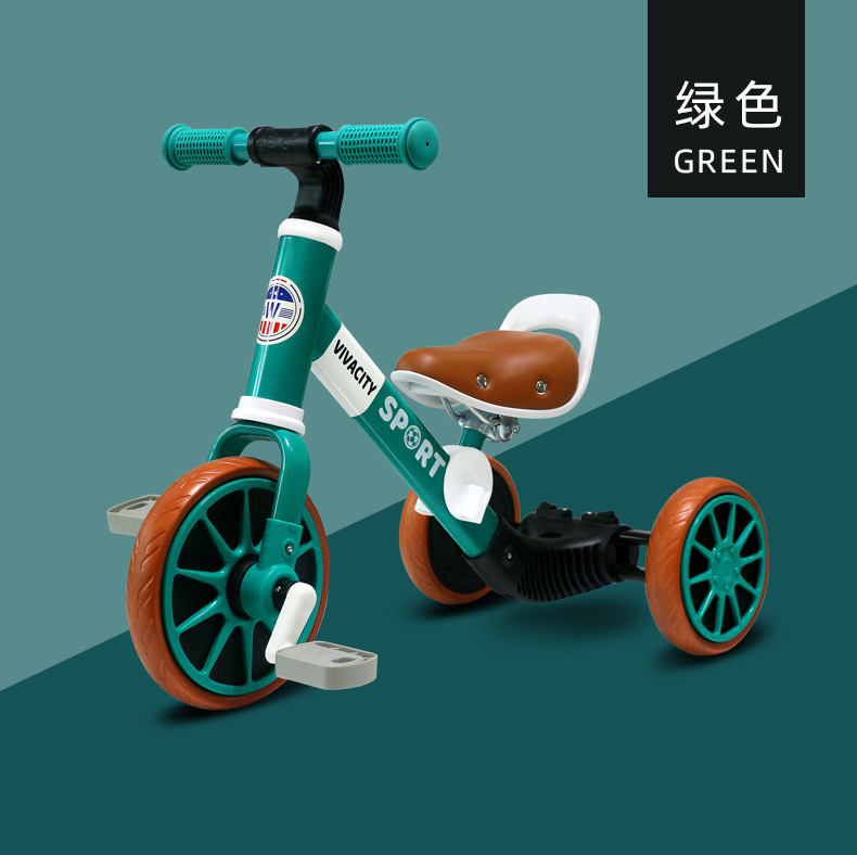 Children's Multi-Functional Tricycle, Children's Scooter, Two-In-One Pedal Balance Bike, Rear Wheel Can Be Extended Bicycle