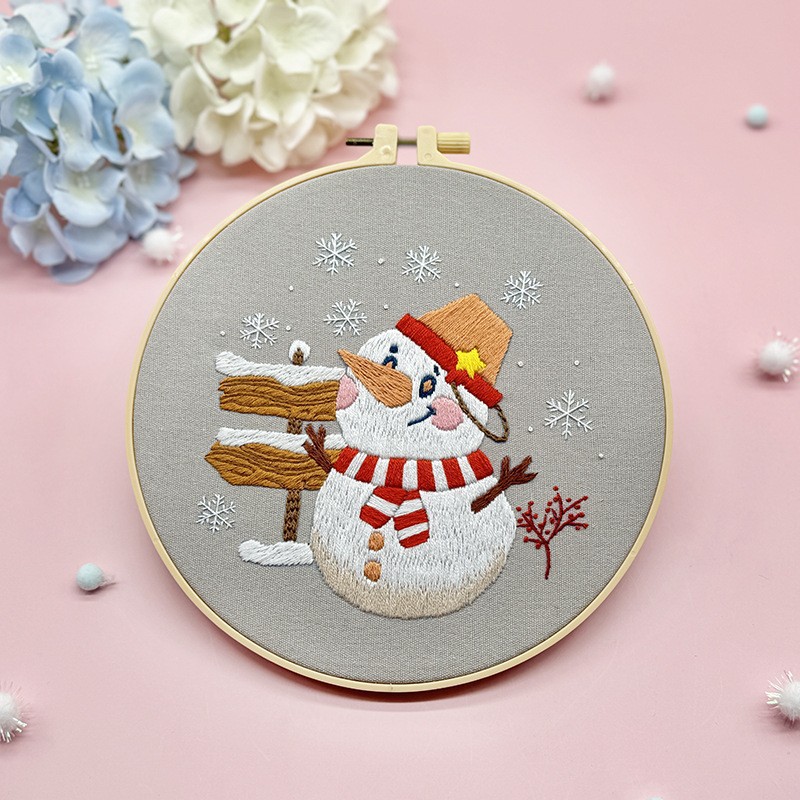 Pequeño pingüino lindo cuelga pintura bordado a mano Lu DIY material paquete de bordado cruzado simple pintura de niños pingüino gordo