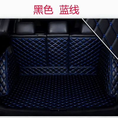 Interior Modified Car Trunk | Trunk Mat - black-blue-line-approximately-403830-cm-made-to-order-no-returns-accepted-without-a-valid-reason