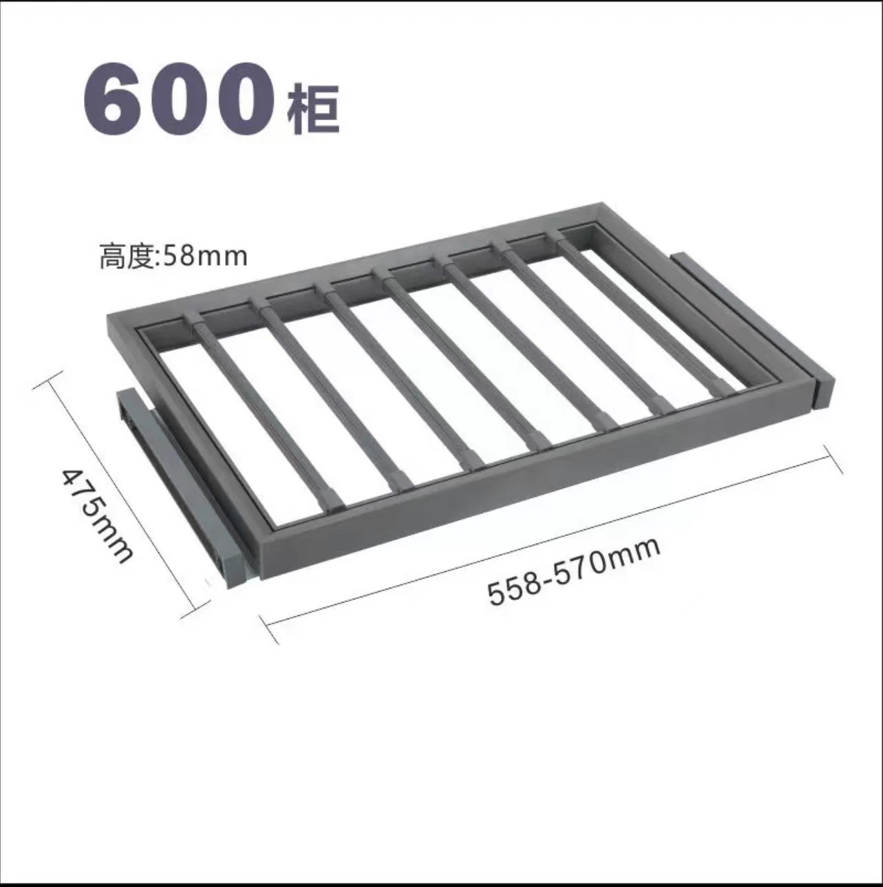 Perchero multifuncional extraíble para pantalones para armario, cesta extraíble retráctil con amortiguador para almacenamiento y pinzas para pantalones.