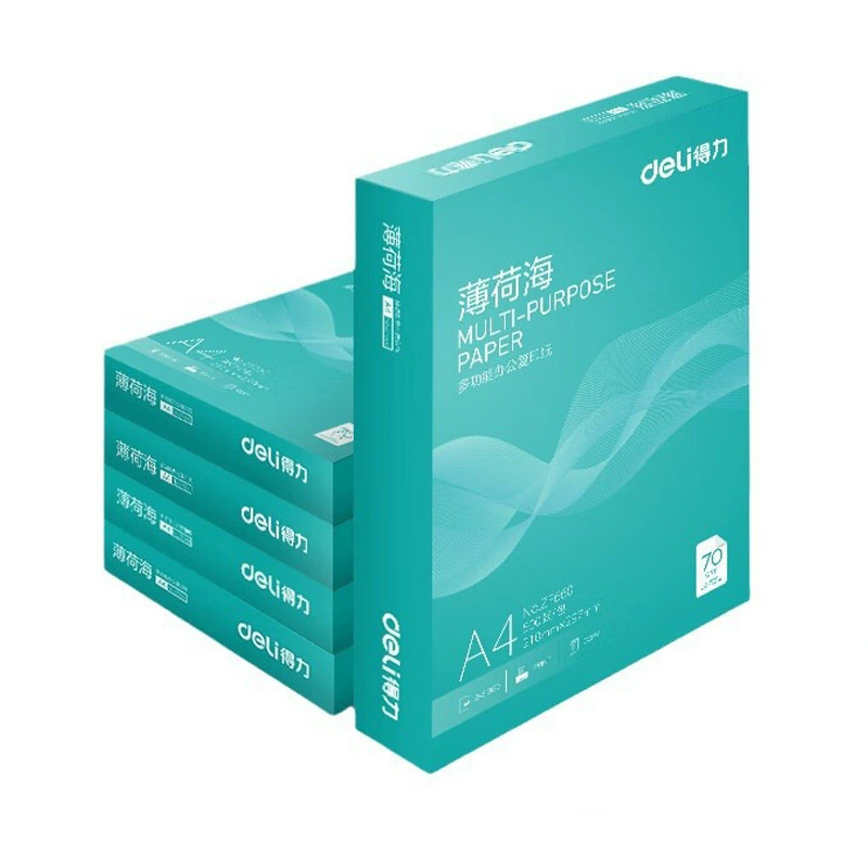 Deli Mint Sea A4 печатная бумага 70г двусторонняя копировальная бумага черновая бумага белая бумага целая коробка доставка бесплатно