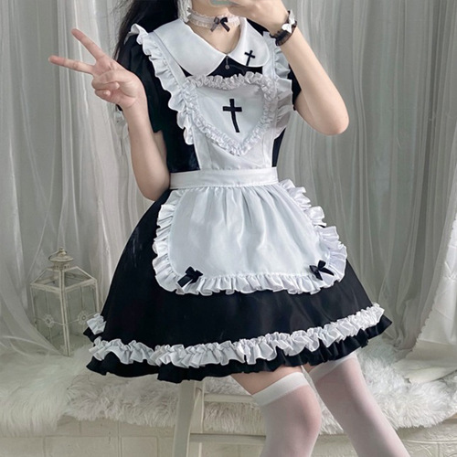  new Japanese classic short-sleeved maid cute Japanese maid cosplay women's maid dress