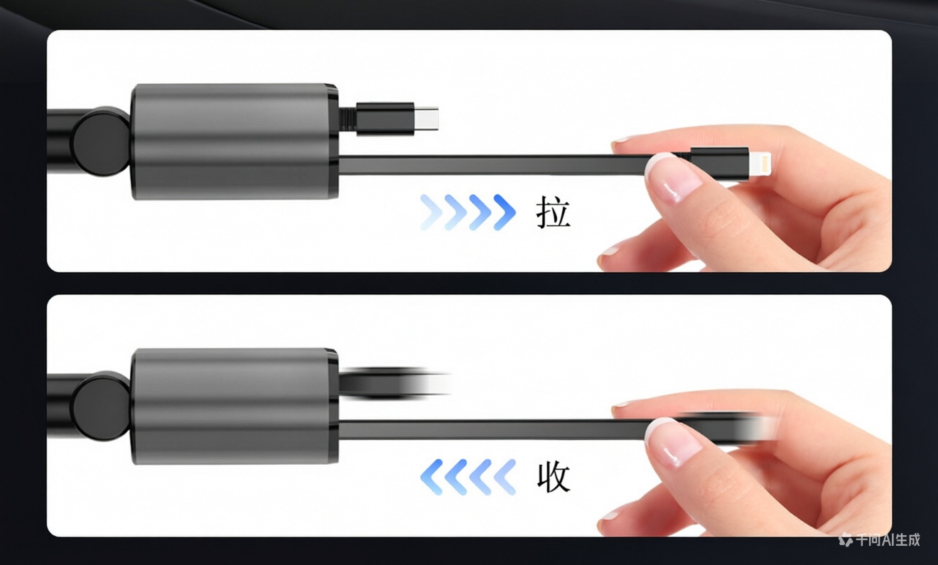 120W Super Fast Charging Car Phone Charger with Retractable Cable, Aluminum Alloy, Digital Display, Universal Car Accessory