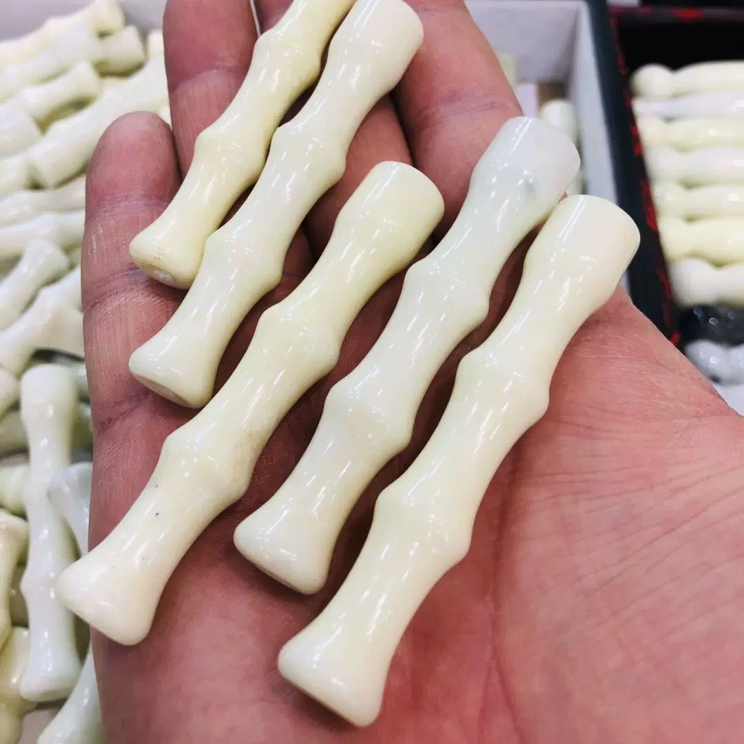 玉石烟袋嘴批发款式加工定制接受来料加工四大名玉岫玉烟陶瓷烟嘴