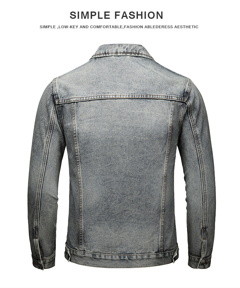 Men's Denim Jacket For Men Spring Autumn Loose Workwear Style_voghion.com