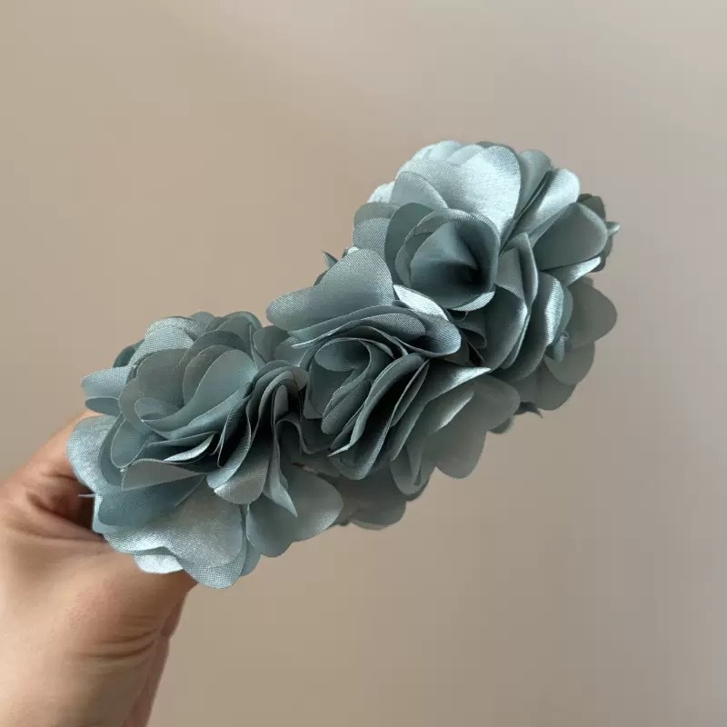 氛围感神器薄荷曼波绿超大香蕉夹竖夹后脑勺马尾花花发夹显发量|undefined