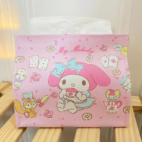 Little white dog Kurumi, cute cartoon PU tissue paper cover, girly heart, car home tissue box, various styles