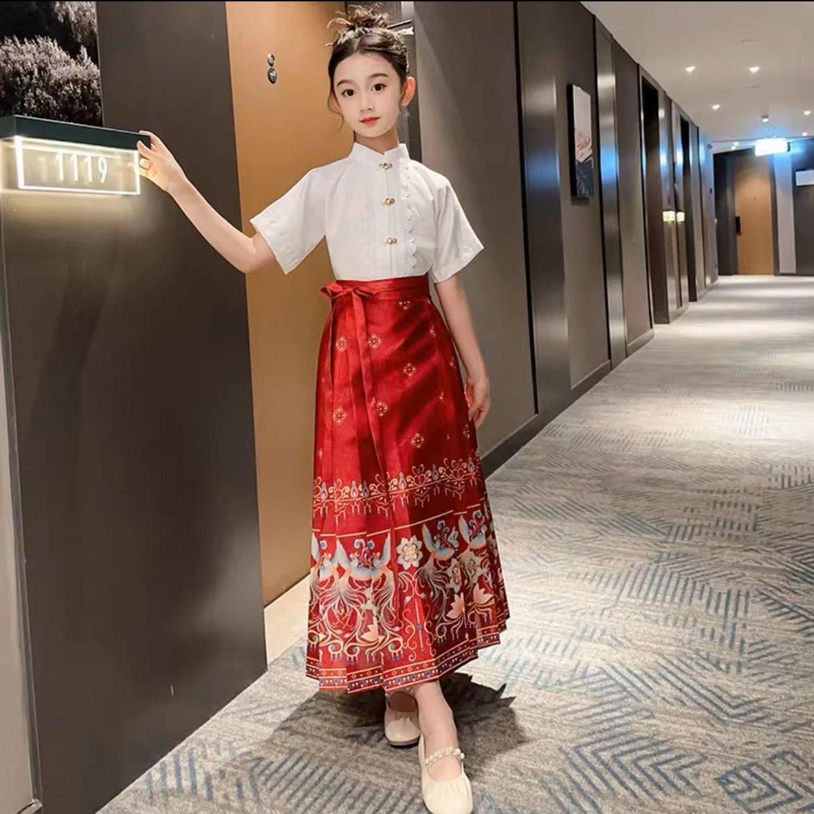 버건디 풀세트 반팔