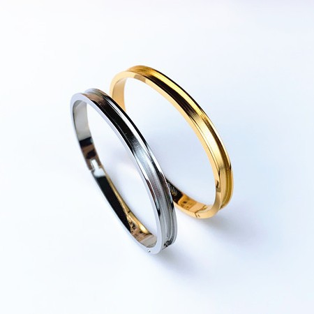 Stainless steel groove bracelet leather bracelet medieval unpacking jewelry DIY bracelet hardware jewelry in stock wholesale