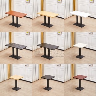 Simple rectangular dining table restaurant noodle shop milk tea hamburger snack shop barbecue fast food table and chair catering combination s ^
