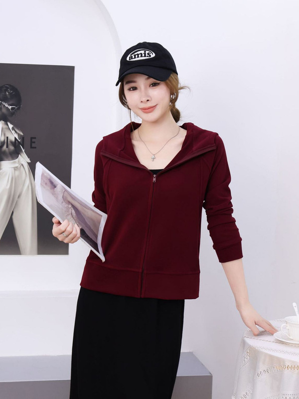 2025秋冬新款女士短外套连帽卫衣棒球服上衣女装冬季爆款小个子|undefined