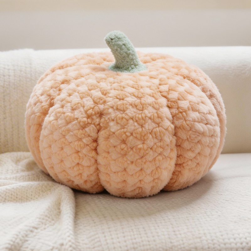 Cojín Decorativo en Forma de Calabaza de Franela Decorativo para Halloween y Hogar