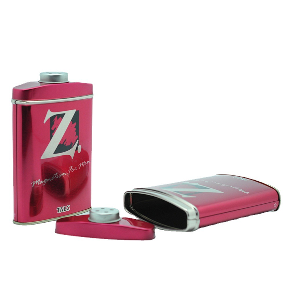 马口铁盒 100g异形爽身粉铁盒铁罐 塑料盖马口铁盒  78*28*113Hmm