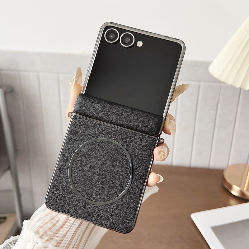 Suitable for Samsung Flip7 Phone Case, Magnetic Side-Hanging Zflip7 Leather Protective Cover with Thin Ring Design Suitable for Samsung Flip7 Phone Case, Magnetic Side-Hanging Zflip7 Leather Protective Cover with Thin Ring Design