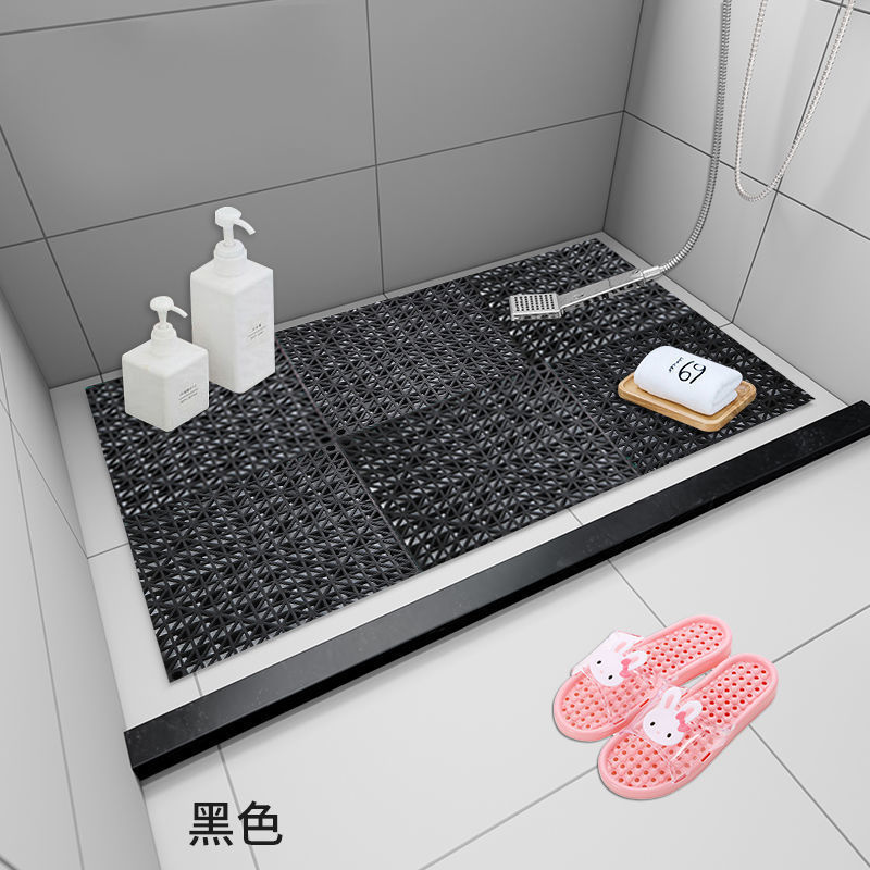 キッチントイレの浴室PVC防水滑り止めマットを厚くすると、透かし彫りの床マットをつなぎ合わせることができる|undefined