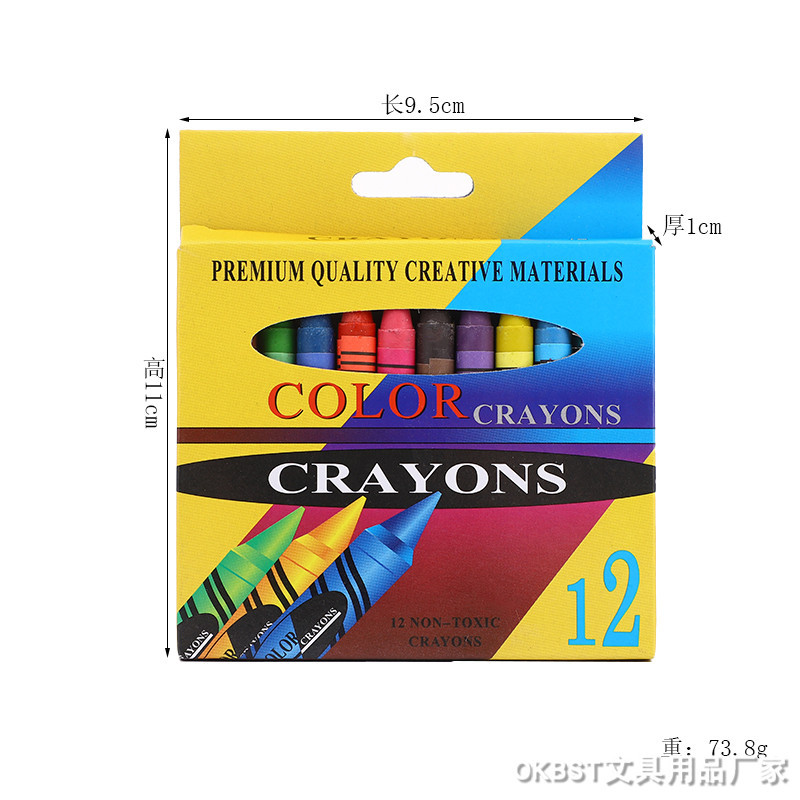 Pintura al óleo palo multicolor Escuela Primaria niños cilíndrico crayón color aceite palo jardín de infantes bebé lavable pintura a mano