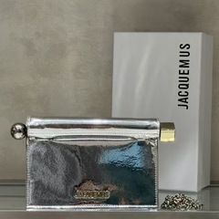 24新品Jacquemus高级ポシェットRond雕刻バッグ羊皮シングルショルダー折りたたみ手持ちイブニングバッグ