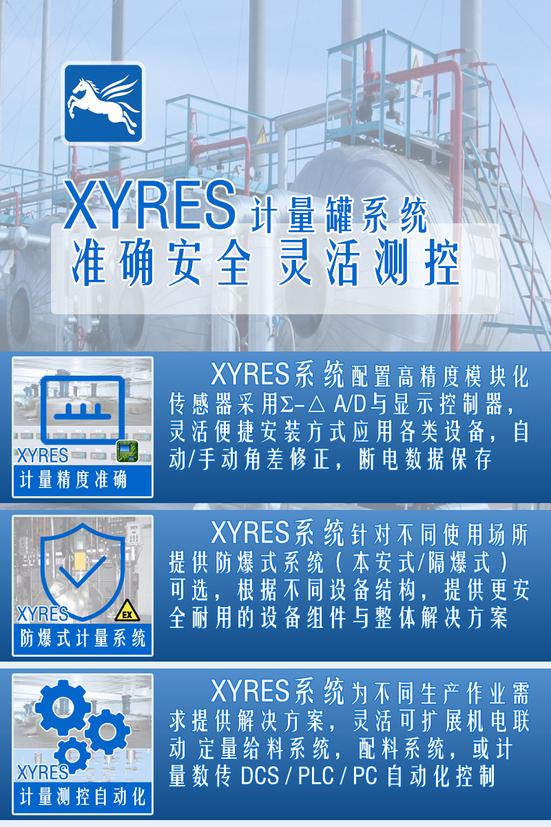XYRES電子稱重式計量罐系統 特點