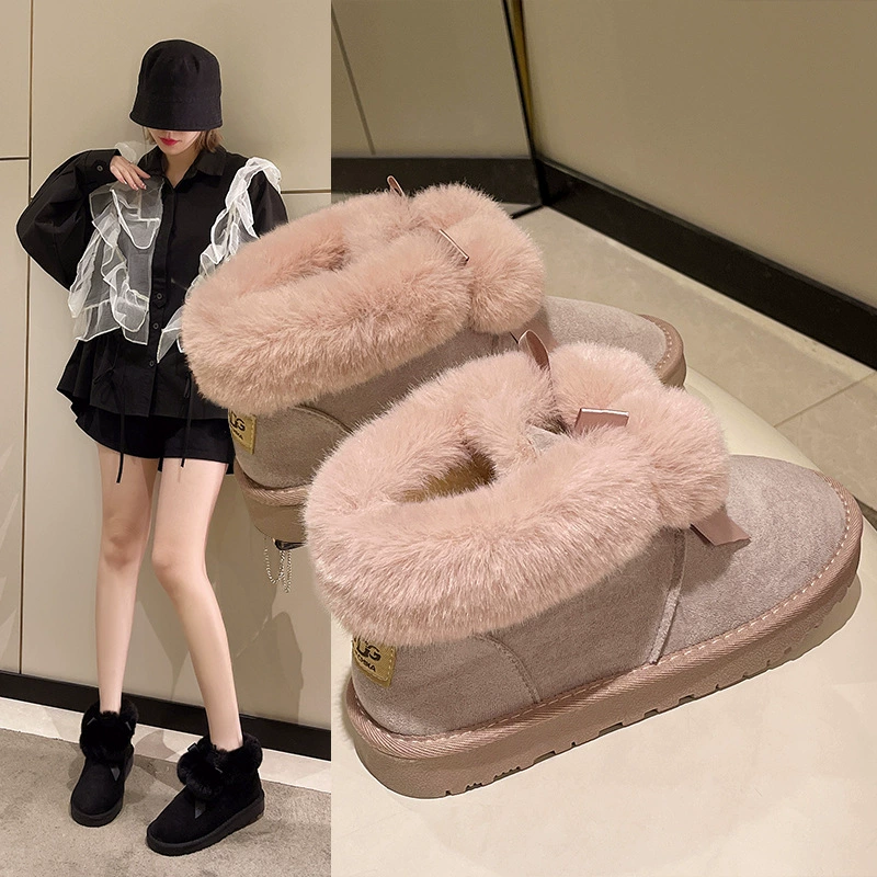 Cute warm low boots, 2023 collection