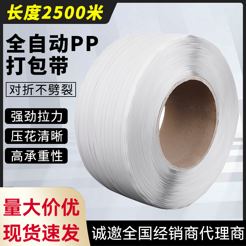 跨境批发全自动机用打包带货物打包全新料热熔捆扎带机用pp打包带