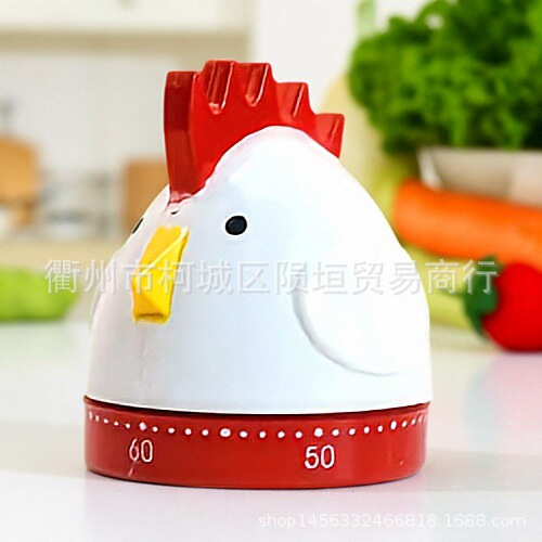 Temporizador de reloj de reloj de reloj de reloj de reloj mecánico de péndulo redondo de gallo y gallina en la Amazonía Temu transfronteriza