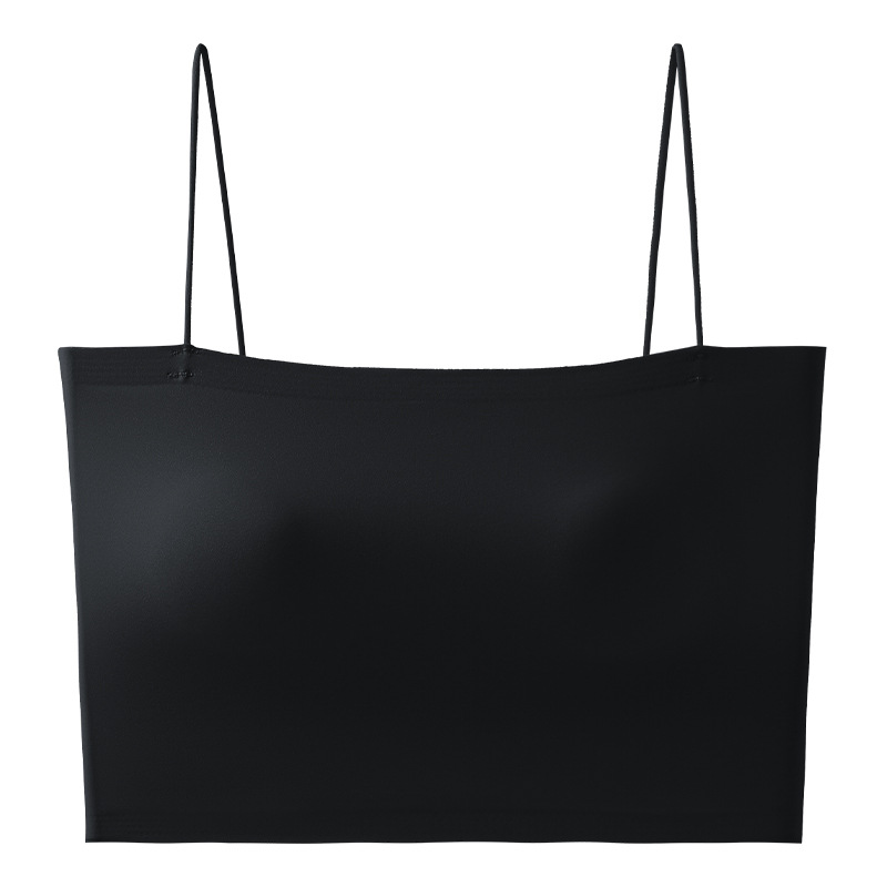 Chaleco de cinturón de primavera y verano femenino sin anillo de acero con cojín de pecho fijo no correr taza hermosa espalda transpirable color sólido sin usar sostén