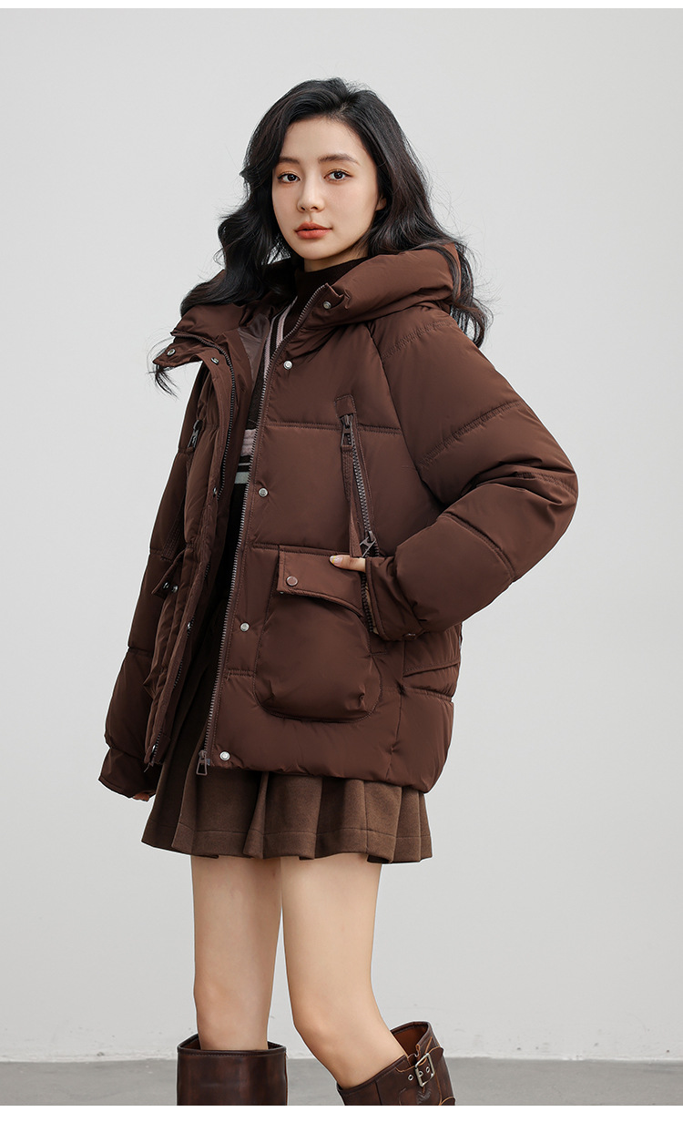 Russian new winer plus size for women's casual warmh, hickened and enlarged pocke hooded coon wholesale Down_voghion.com