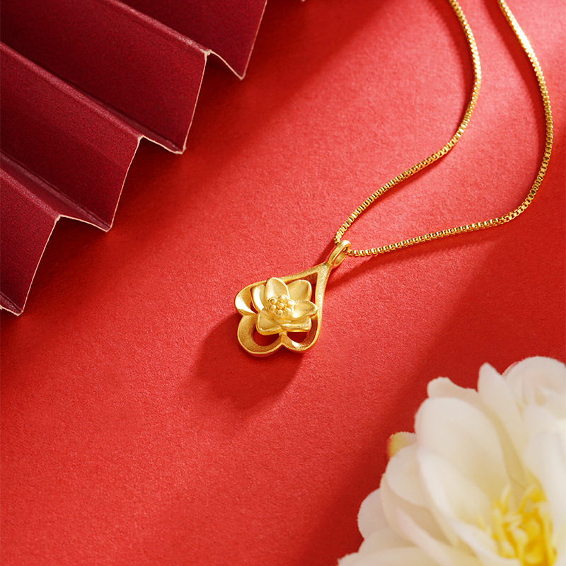 Vietnam oro Lotus colgante multi-capa DIY joyería sin cadena dulce lindo todo-Partido colgante femenino pequeño libro rojo Venta caliente