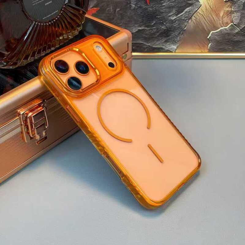 晶透适用iPhone17promax手机壳磁吸Magsafe苹果16防滑边全包保护|undefined