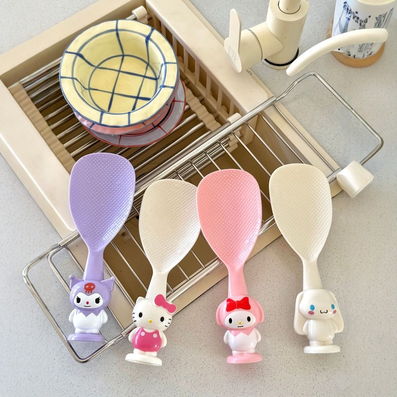 キッチンノンスティックライススプーン家庭用炊飯器スタンドアップライススプーン漫画かわいいガーリーハートライススプーン|undefined
