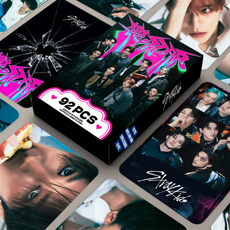 92PCS LOMO карта StrayKids новый альбом Le-Star фотокарточка, патчинг, лазерная коробка, коллекционная карта