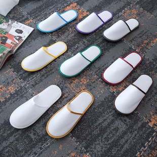 Slippers Factory Wholesale Disposable Slippers Hotel Special Hotel Room Household Entertain Guests Thickened Non-slip