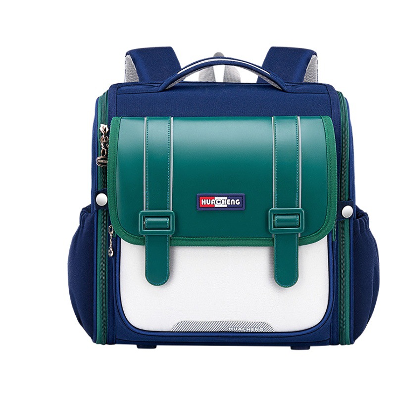 Protección de la columna vertebral transfronteriza estilo británico Primer Grado lindo logotipo impreso niños grandes niñas coreanas niños Escuela Primaria mochila al por mayor