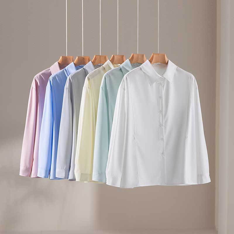 26 New Spring/Summer Women's Shirts with Three-Dimensional Tailoring, Adjustable Waist Design, Suitable for Work and Casual Wear, Airy Feel