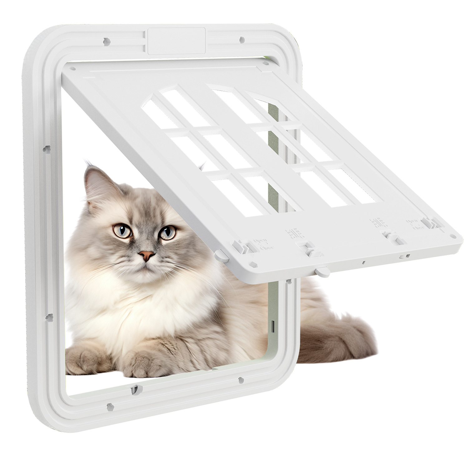 Accesorios para mascotas cerca de la puerta nueva puerta de gato europea y americana anti-mordedura puerta de ventana de mosquitero de gato puerta de perro y gato lote de fábrica