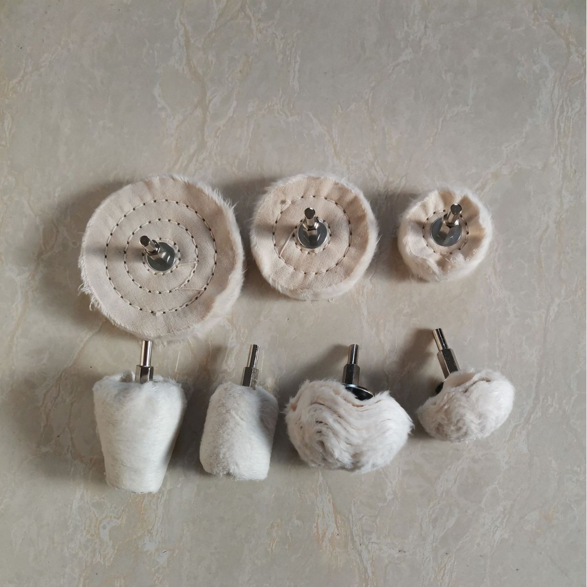 T型带柄白布轮 金属镜面 抛光布轮 上蜡抛光纯棉绒布轮磨头柄