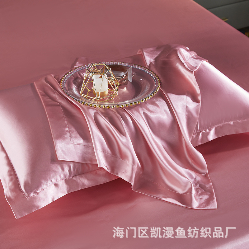 Specifically for Foreign trade Silk like pillowcase wholesale Amazon Satin pillow case Cross border Exit pillowcase Solid