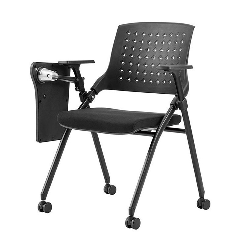 Черный с колесиками + доска для письма - черная подушка сиденья