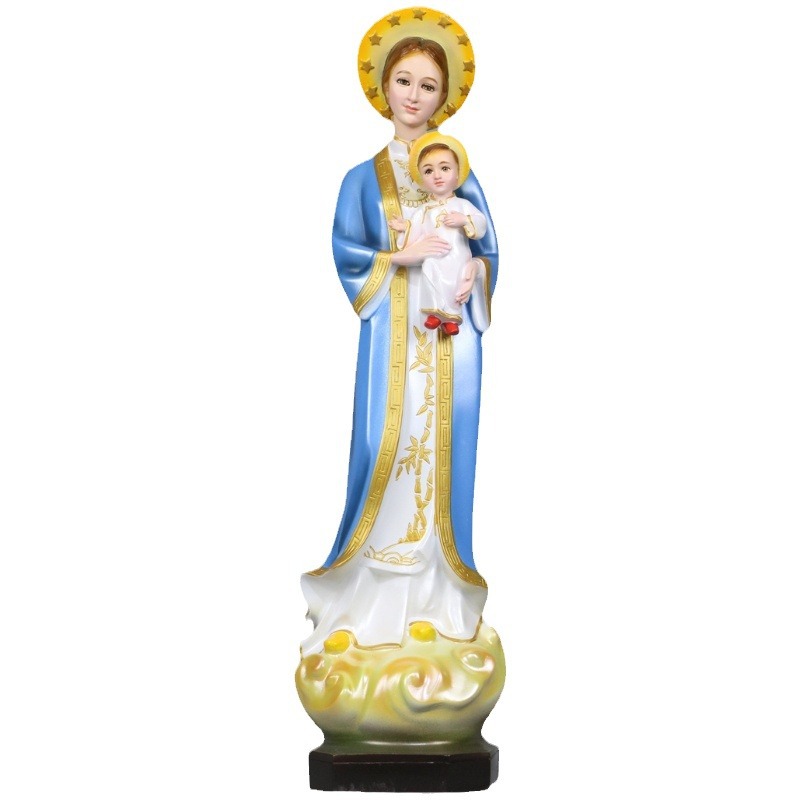 50cm transfronterizos de la Virgen María de Luo Yun, estatuas de la iglesia de la casa decoran la sala de estar del personaje principal