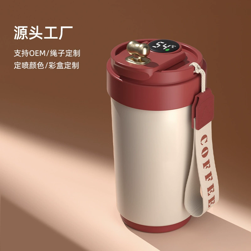 Интеллектуальная чашка для изоляции высокого цвета 316 из нержавеющей стали кофейная чашка керамический внутренний вкладыш портативный стакан для воды